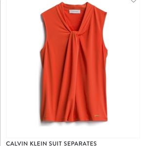 Orange Calvin Klein twist top